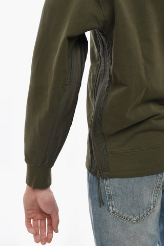 Cotton-Blend Hoodie with Side Zips