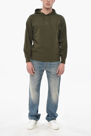 Cotton-Blend Hoodie with Side Zips