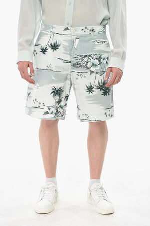 Bedruckte SEAFOAM-Shorts aus Baumwolle