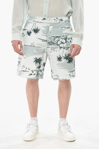 Bedruckte SEAFOAM-Shorts aus Baumwolle