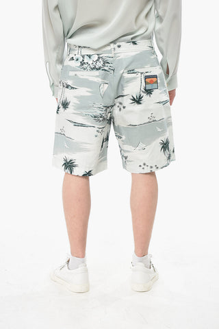Bedruckte SEAFOAM-Shorts aus Baumwolle