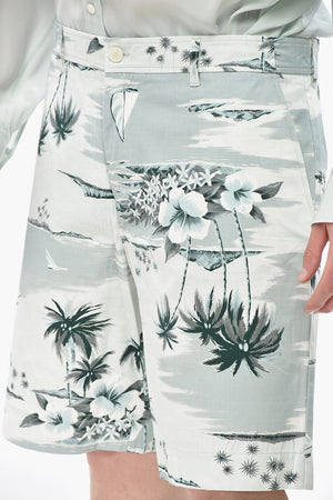 Bedruckte SEAFOAM-Shorts aus Baumwolle
