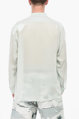 Transparent Button-Down Shirt with Pocket