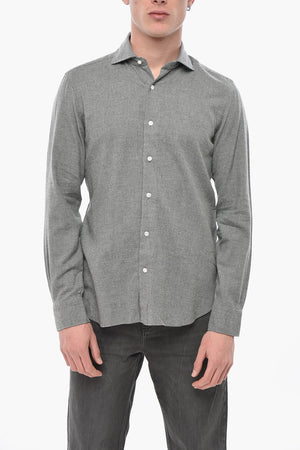 Hemd aus Baumwollflanell mit Mikro-Hahnentritt-Muster