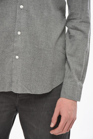 Hemd aus Baumwollflanell mit Mikro-Hahnentritt-Muster