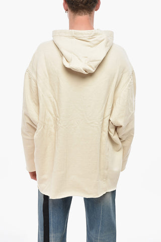 DRKSHDW Felpa Hoodie in Cotone Felpato con Stampa sul Fronte