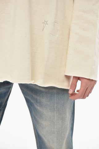 DRKSHDW Felpa Hoodie in Cotone Felpato con Stampa sul Fronte