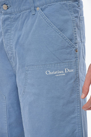 Shorts In Cotone con Ricamo Logo Laterale