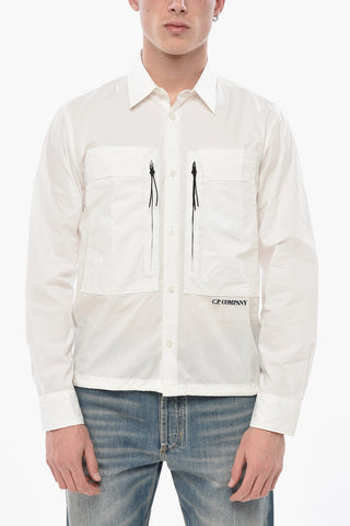 Cotton Shirt with Zip Pockets