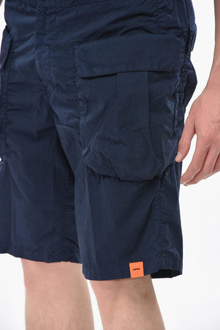 Cargo-Shorts aus Baumwolle mit Gürtelschlaufen