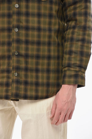 Gepolsterte Karojacke mit Velourskragen