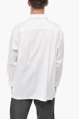 Cotton Poplin Shirt C-BRUCE-B With Embroidered Logo