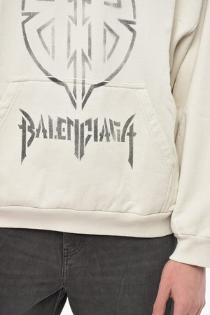 Cotton Hoodie with Logo and Patch Pocket