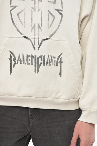 Cotton Hoodie with Logo and Patch Pocket