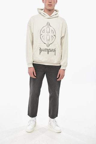 Cotton Hoodie with Logo and Patch Pocket