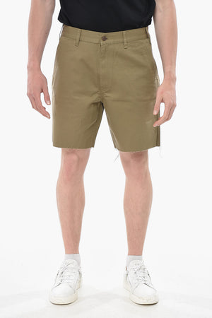 Lightweight Cotton Shorts with Raw Hem