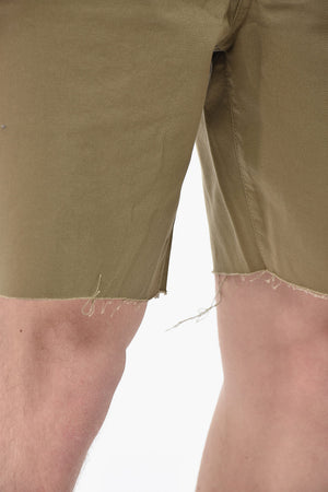 Lightweight Cotton Shorts with Raw Hem