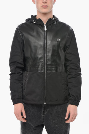Lederjacke mit Logo
