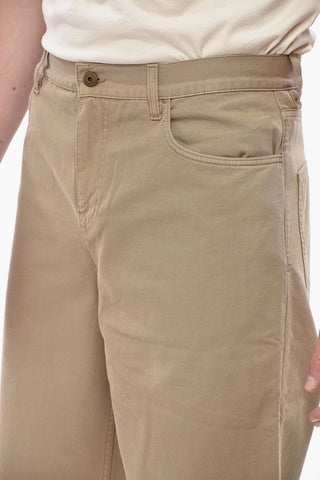 5-Taschen-Hose aus Baumwolle mit Logo-Knopf