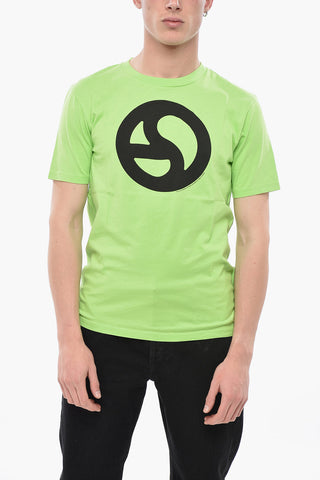 Cotton-Blend Crewneck T-Shirt With Front Logo