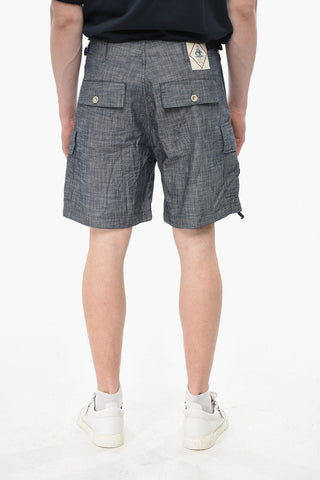 Cargo-Shorts aus Baumwolle mit seitlichen Martingalen