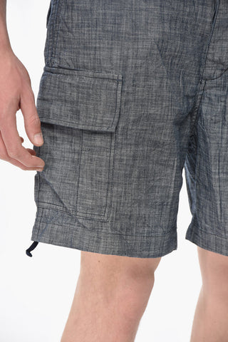Cargo-Shorts aus Baumwolle mit seitlichen Martingalen