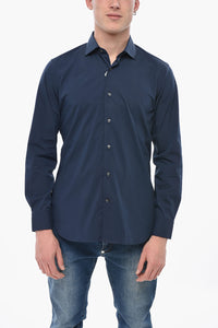 Cotton-Blend Shirt With French Collar