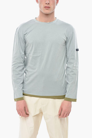 Crewneck T-Shirt with Contrast Trim