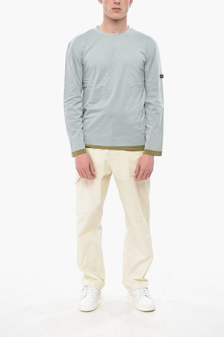 Crewneck T-Shirt with Contrast Trim