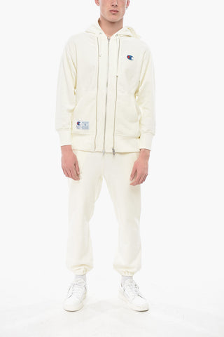 UNDERCOVER X CHAMPION Multizip-Hoodie aus gebürsteter Baumwolle