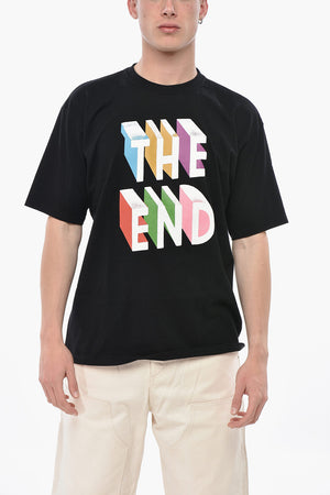 Rundhals-T-Shirt THE END aus Baumwolle mit Print