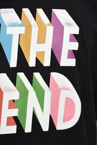 Rundhals-T-Shirt THE END aus Baumwolle mit Print