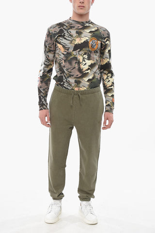 Cotton Joggers with Elastic Waist