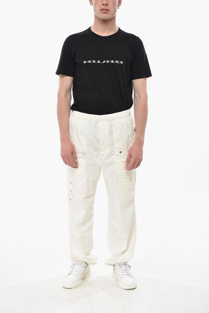 Nylon Cargo Pants with Laminated Pocket