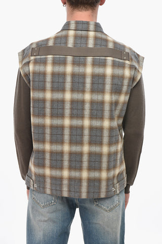 HOLLYWOOD Cotton Plaid Vest with Hidden Button Closure