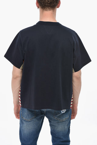 T-Shirt mit Rundhalsausschnitt und gestreiften Details
