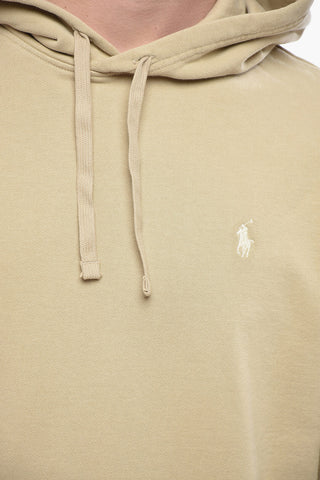 Felpa Hoodie in Cotone Leggero con Tasca a toppa 