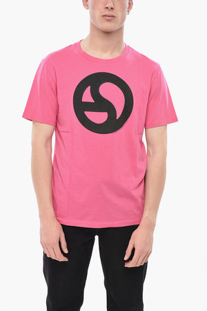 Cotton-Blend Crewneck T-Shirt With Front Logo