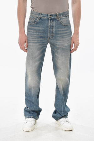 Straight-Leg Jeans with Metal Skull Detail 23cm