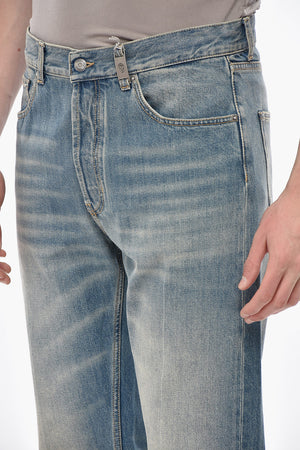 Straight-Leg Jeans with Metal Skull Detail 23cm