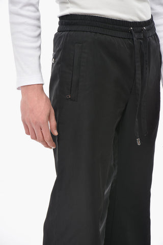Pantaloni in Tinta Unita con Elastico in Vita
