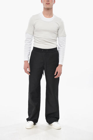 Pantaloni in Tinta Unita con Elastico in Vita