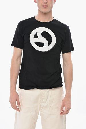 Cotton-Blend Crewneck T-Shirt With Front Logo