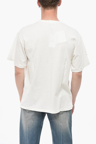T-Shirt Girocollo in Cotone Tinta Unita