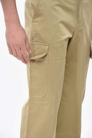 Cargo-Hose Aus Baumwollgabardine Mit Dekorativem Knopf