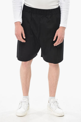 Baggy-Shorts aus Baumwolle mit elastischem Bund