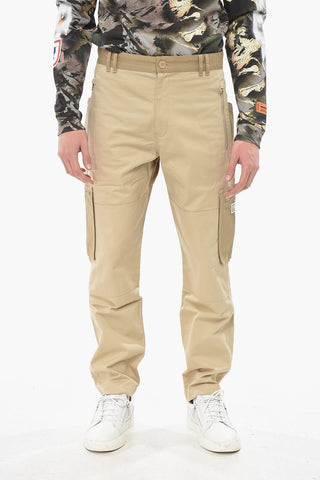 Slim-Fit Cargo Pants with Logo Patch