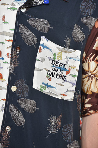 Camicia Patchwork a Maniche corte