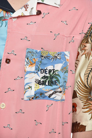 Camicia Patchwork a Maniche corte
