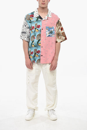Patchwork Short-Sleeve Shirt